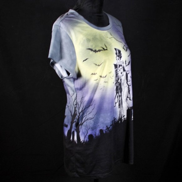 NWT Vintage Y2K Gothic Halloween Scenic Graveyard Day of the Dead Pastel Gothic - Picture 4 of 10